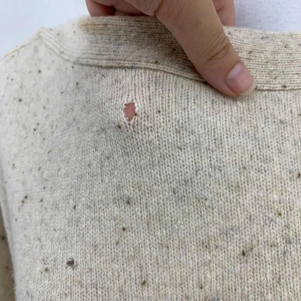 Madewell Boatneck Sweater Dress Womens S Small Merino Wool Button Shoulder *READ